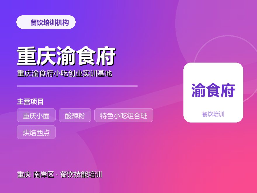 重庆渝食府小吃创业实训基地
