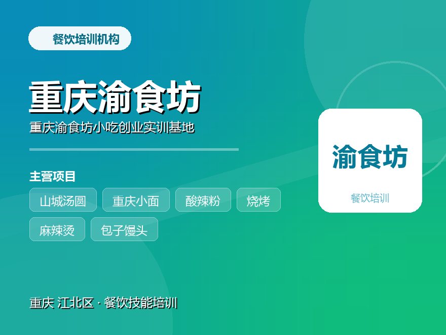 重庆渝食坊小吃创业实训基地